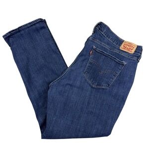 Levis Jeans Womens 18W Blue Classic Straight High Rise Stretch Denim Pants